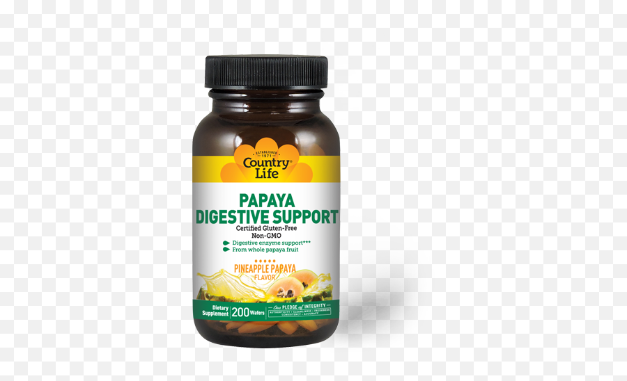 Papaya Digestive Support Chewables - Country Life Papaya Digestive Support 200 Png,Papaya Icon
