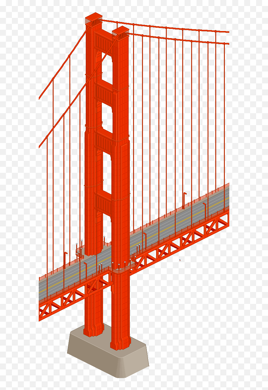 Golden Gate Bridge Pixeljoint - Vertical Png,Big Idea Gate Icon