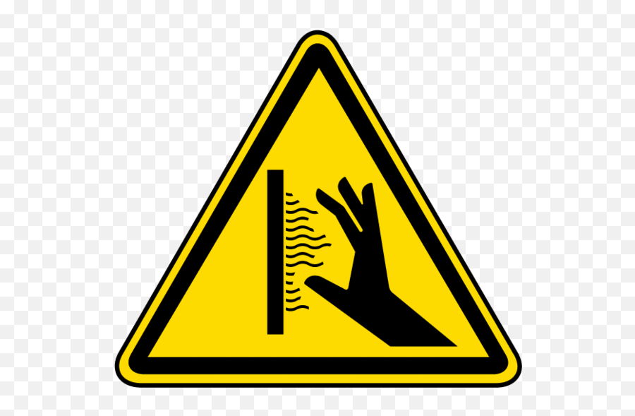 Iso Warning Labels - Pinch Point Warning Sign Png,Hot Surface Icon