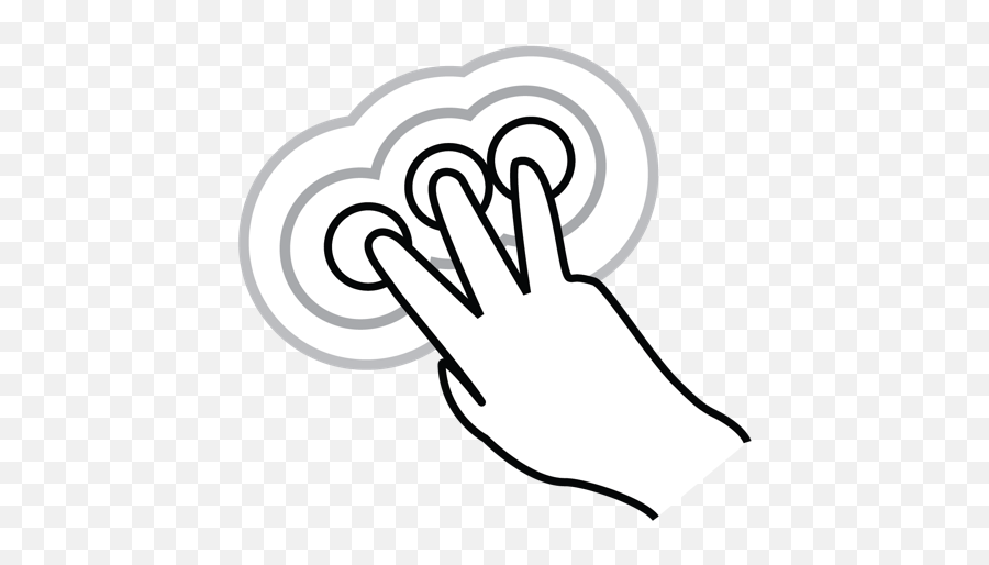 Finger Gestureworks Tap Three - Finger Png,Triple Icon