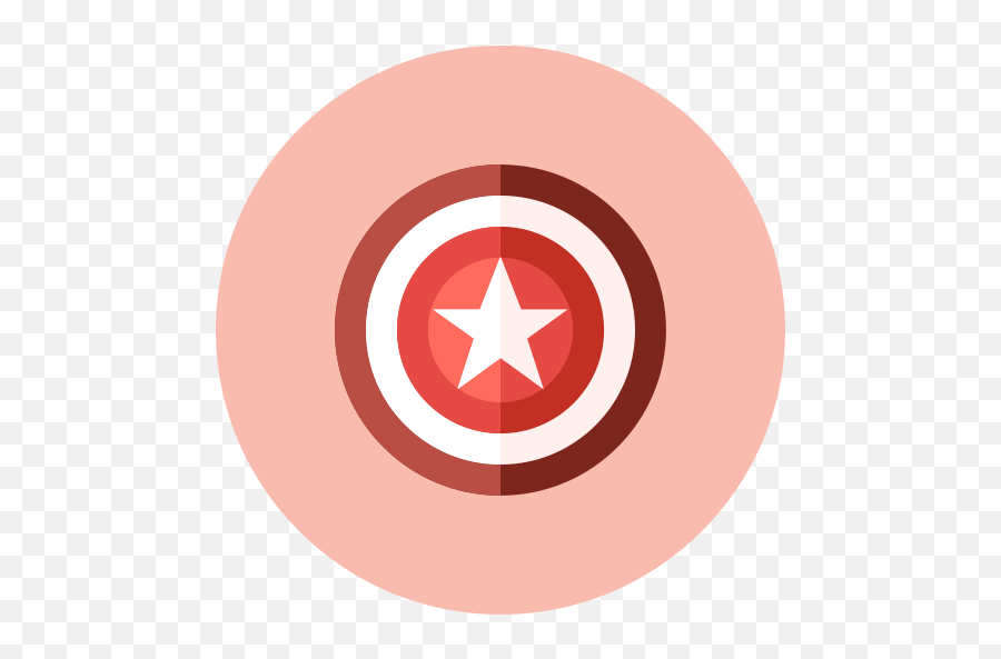 Captain Shield Free Icon Of Kameleon Red Round - Target Png,Captain Icon