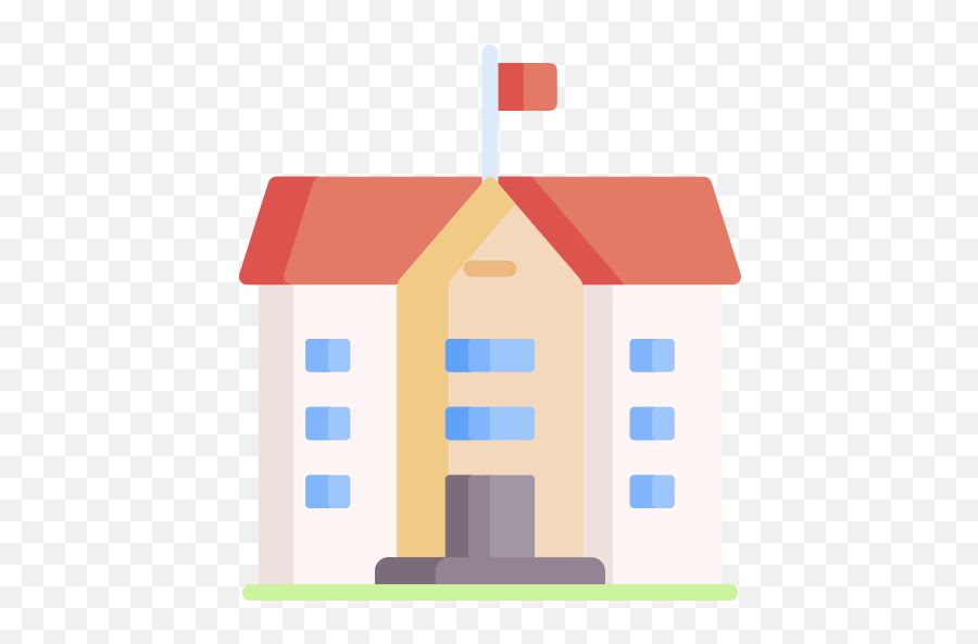 School - Free Architecture And City Icons Vertical Png,School Flat Icon