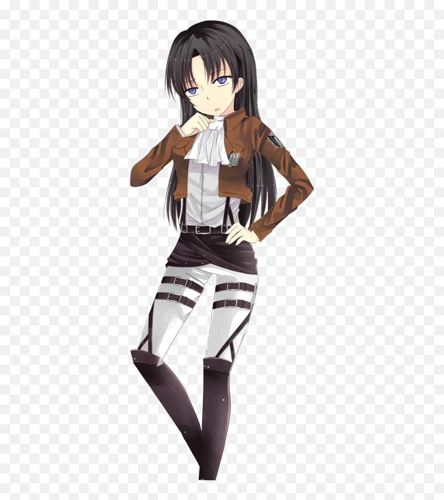 Download Hd Female Levi - Girl Levi Rivaille Transparent Png Fem Levi And Eren Fanart,Levi Icon