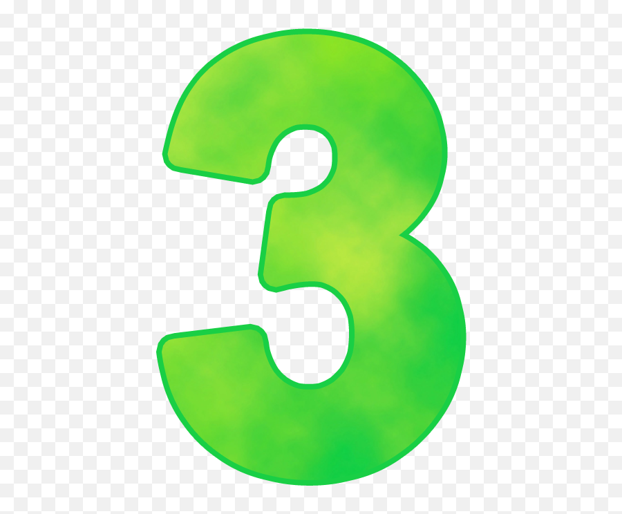 Number 3 Png - 3 Number In Green,Number 3 Png