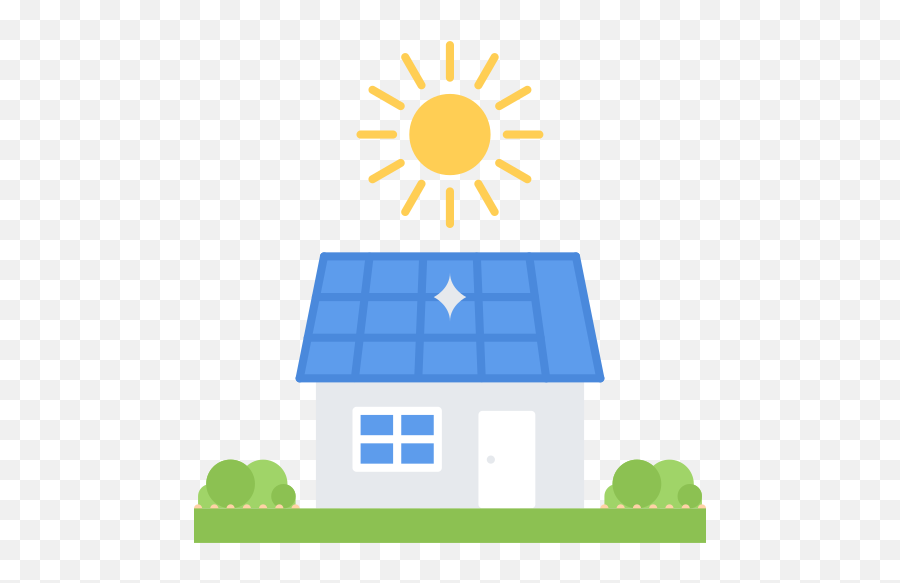 Solar House - Free Nature Icons Solar Panel In House Icon Png,House Image Icon