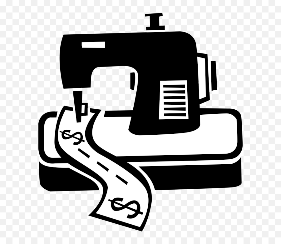 Sewing Machine Stitches Money - Vector Image Png,Free Sewing Machine Icon