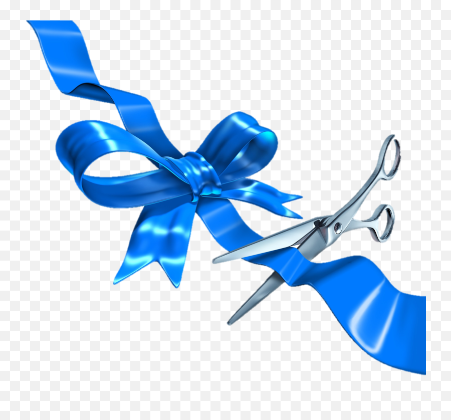 Blue Ribbon Cutting Transparent Png - Ribbon Cutting Grand Opening Blue,Ribbon Cutting Png