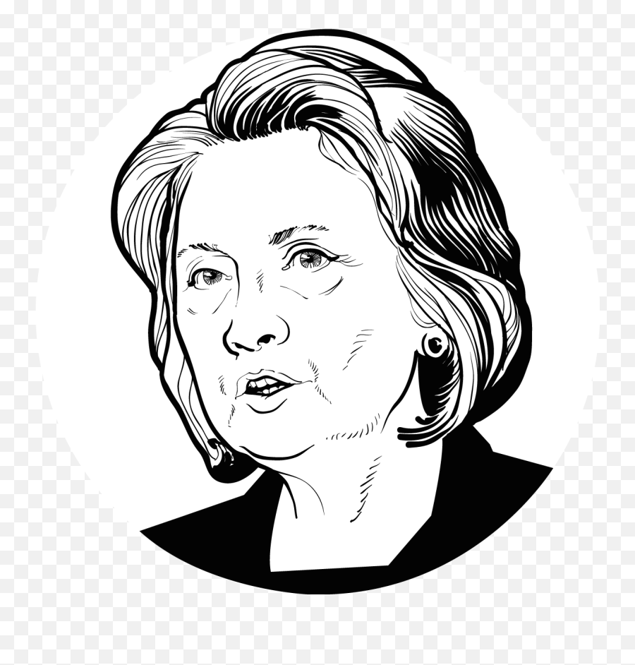 Hillary Clinton Line Drawing Png - Line Portrait Of Hillary Clinton,Hillary Clinton Transparent Background