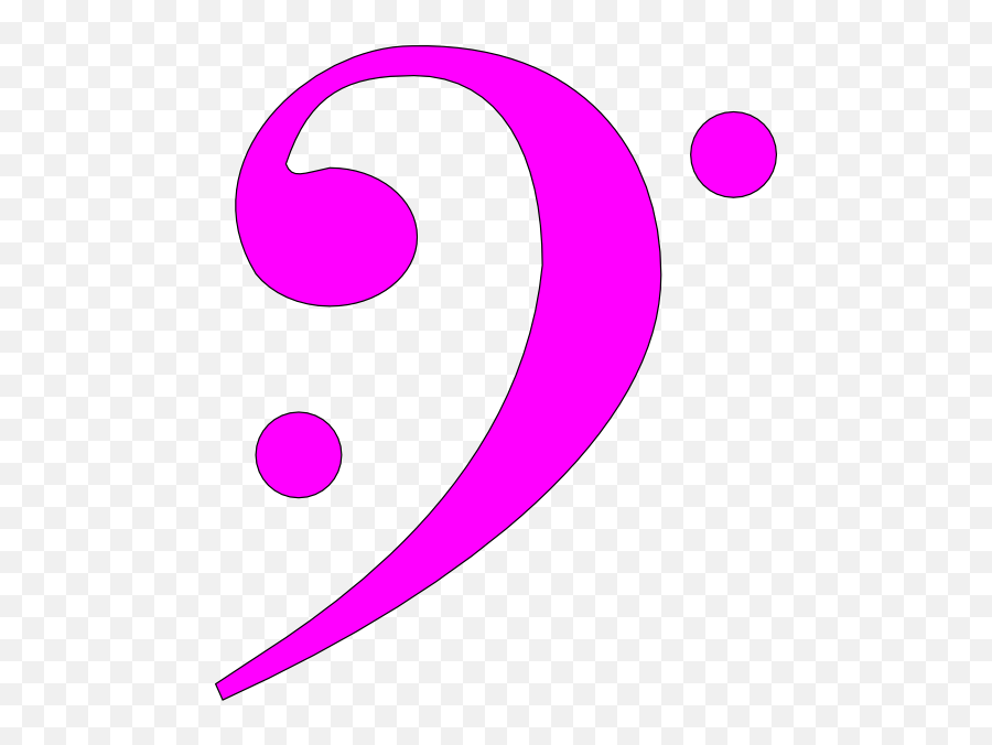 Download Bass Clef Magenta Clip Art - Bass Clef Color Png,Bass Clef Png