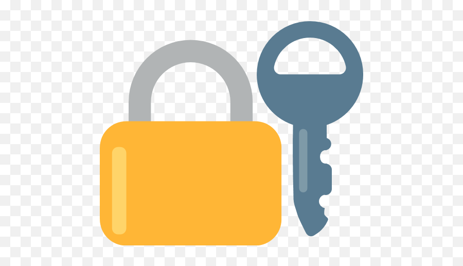 Closed Lock With Key Emoji For Facebook Email U0026 Sms Id - Closed Lock With Key Emoji Png,Lock And Key Png