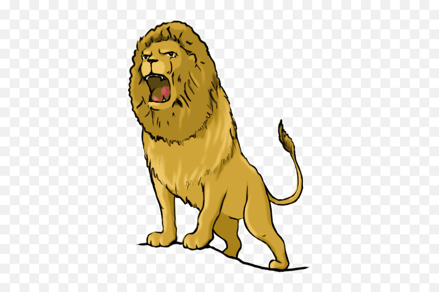 Lions Yellow Transparent - Draw A Lion Roaring Png,Roaring Lion Png