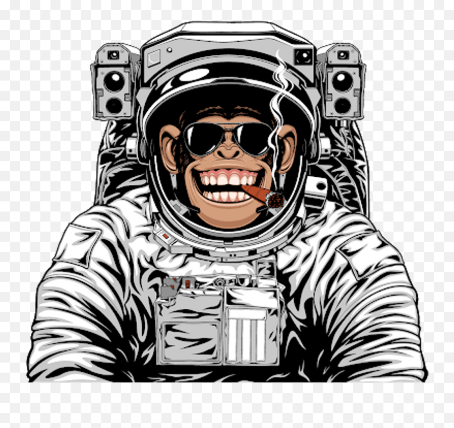 Ftestickers - Monkey Astronaut Png,Space Helmet Png