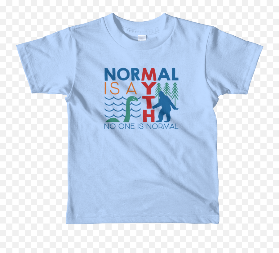Normal Is A Myth Bigfoot U0026 Loch Ness Monster Kidu0027s Shirt - Three Year Old Birthday Shirt Png,Loch Ness Monster Png