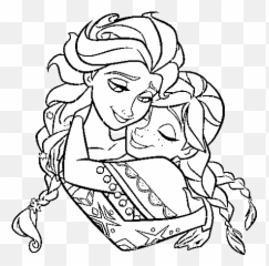 Download Frozen Elsa And Anna - Y Para Coloring Pages png