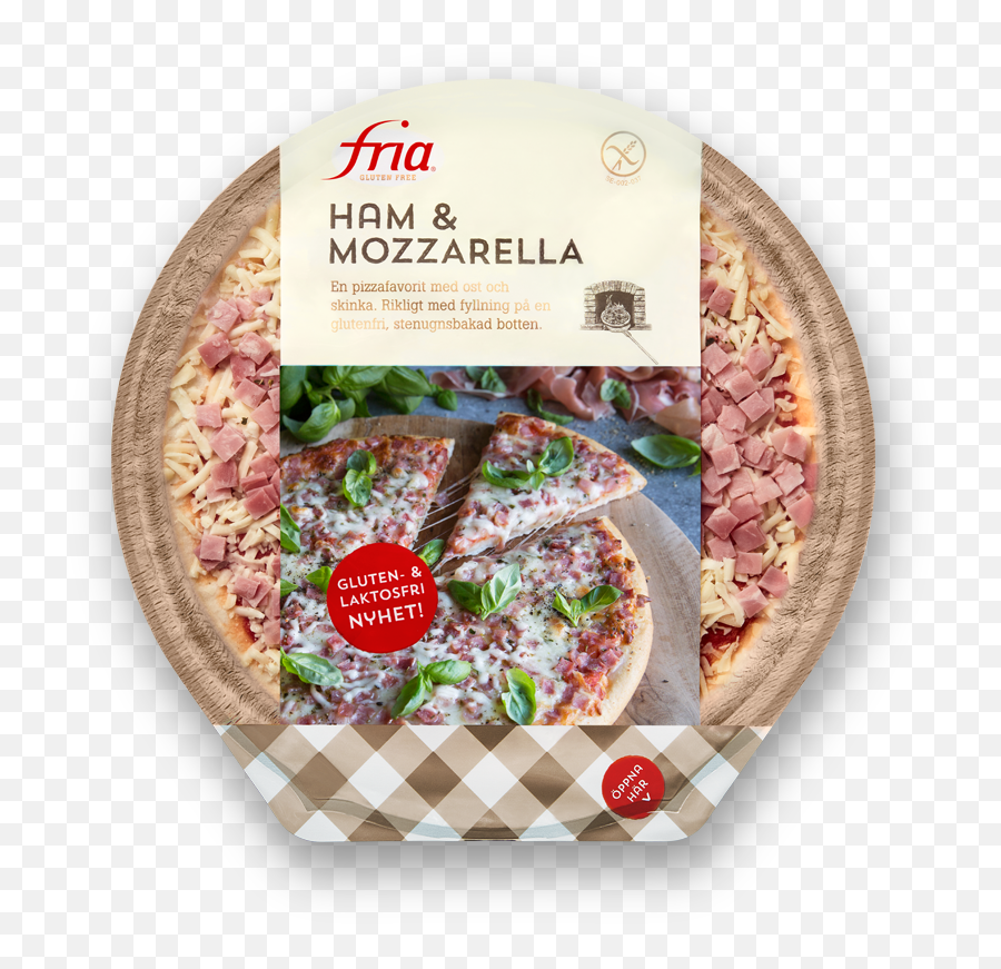 Download Hd Gluten - Free Ham And Mozzarella Pizza Fria Fria Glutenfri Pizza Png,Ham Png