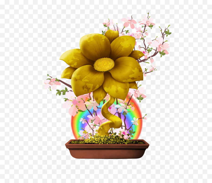 Cryptoflowers 1 Sakura Mono Grow And Collect Digital - Flowerpot Png,Sakura Petals Png
