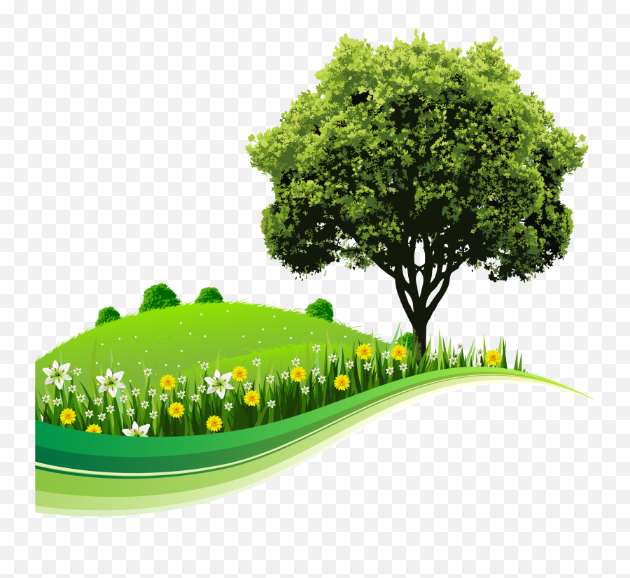 Tree Landscape Nature Drawing - Kids Background Png Download Nature Png Images Free Download,Trees Background Png