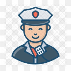 Male Cop Icon Of Colored Outline Style - Police Officer Png,Cop Png