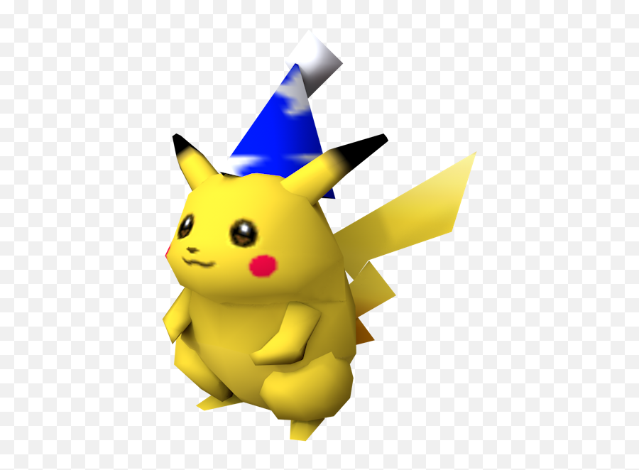 Nintendo 64 - Super Smash Bros Pikachu The Models Resource Pikachu With Party Hat Png,Pikachu Face Png