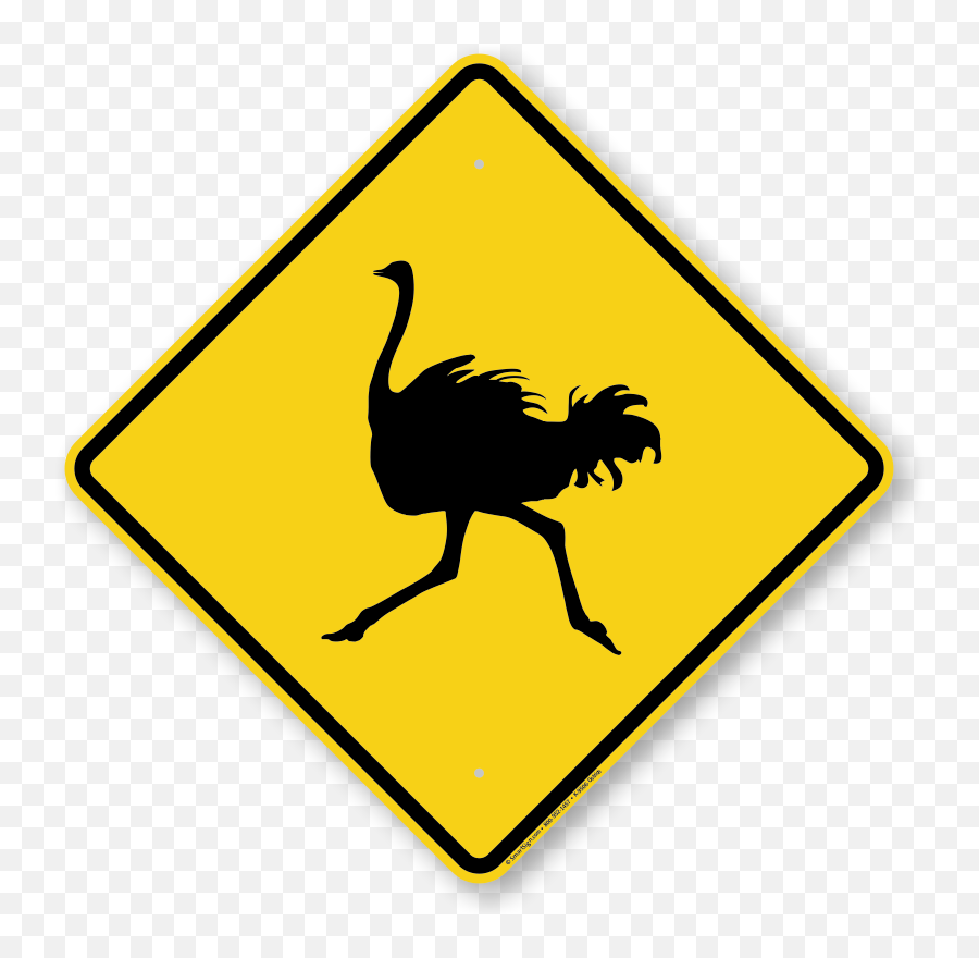 Ostrich Png - Animal Xing Sign Bull Signs 2033407 Vippng Cattle Crossing Sign,Ostrich Png