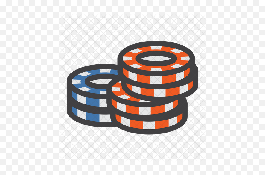 Stack Of Poker Chips Icon Colored - Poker Chips Icon Png,Poker Chip Png