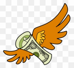 Download Wings Clipart Money - Throw Away Bird png