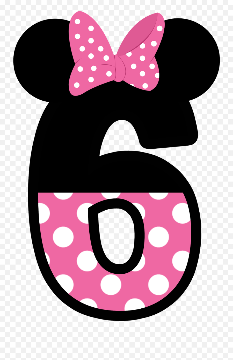 Number 3 Clipart Disney - Numero 6 Da Minnie Rosa Png,Numero 3 Png