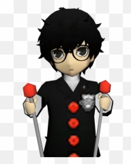 Download Persona 5 Ren Amamiya Goro - Ren Amamiya Persona Q2 Png,Yusuke Png
