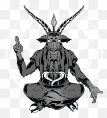 Satanic Goat Devil Lucifer Pentagram - Baphomet png