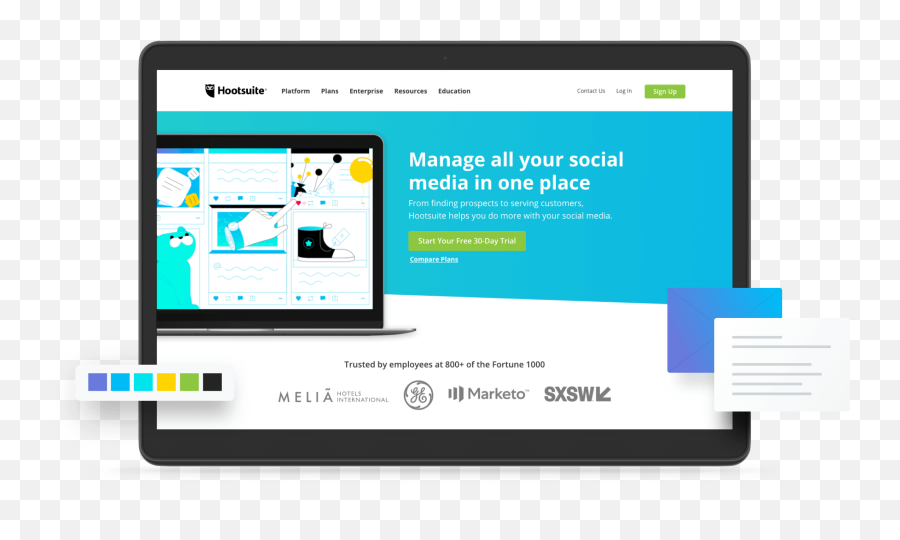Redstamp - Social Media Marketing Website Png,Hootsuite Logo Png