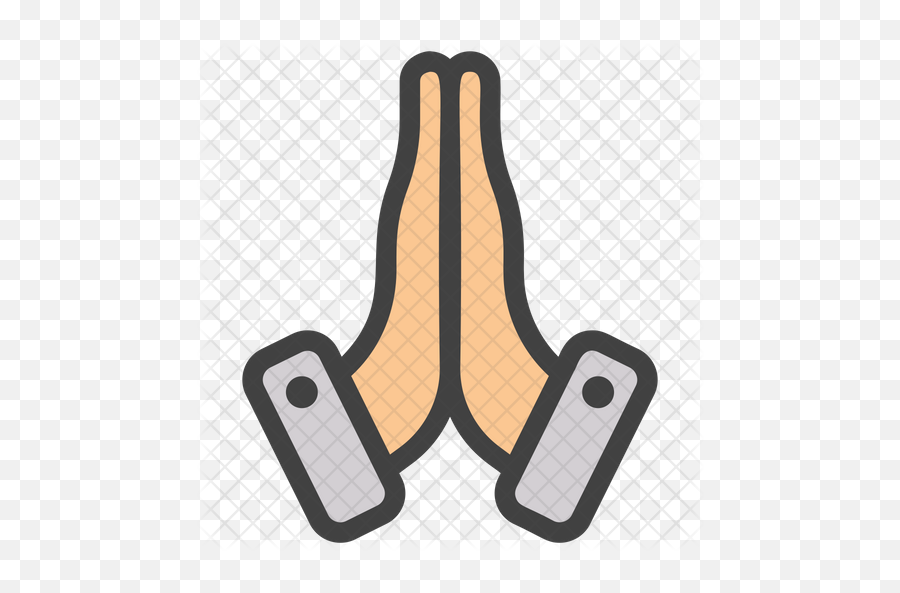 Folded Hand Emoji Icon Of Colored - Folded Hand Emoji Black Png,Praying Hands Emoji Png