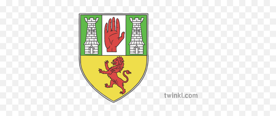 Anrim County Crest Illustration - Twinkl Coat Of Arms Png,Blank Coat Of Arms Template Png