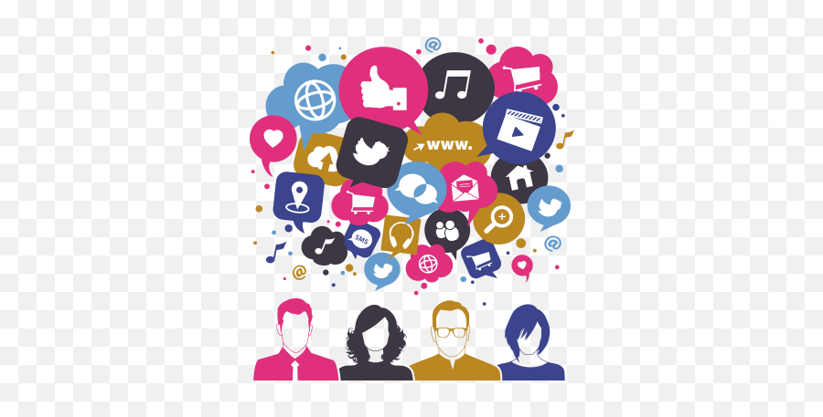 Marketing Icon - Collage On Social Media Transparent Png Media Social All Icon,Marketing Icon