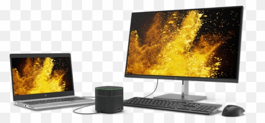 Reducing Blue Light - Laptop With Docking Station And Monitor Bundle png