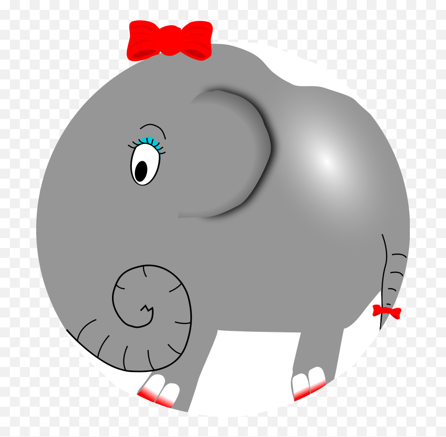 Free Elephant Clipart And Animations - Female Elephant Cartoon Png,Elephant Clipart Transparent Background