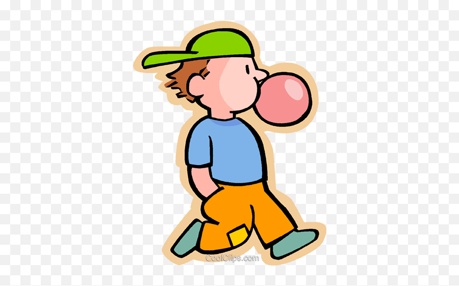 Boy Blowing A Bubble With Chewing Gum Ro 436764 - Png Kid Blowing Bubble Gum Clipart,Bubble Gum Png