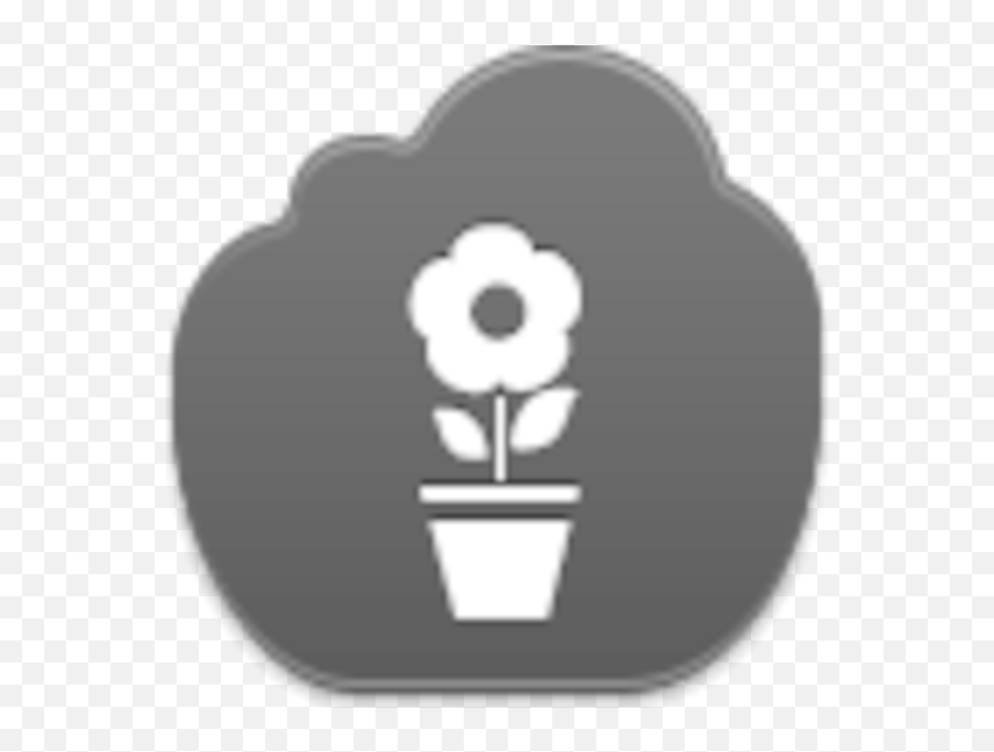 Pot Flower Icon Free Images - Vector Clip Art Floral Png,Black And White Flower Icon