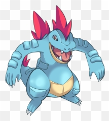 Pokemon 160 Feraligatr Pokedex - Feraligatr Pokemon Pets Png,Totodile Png