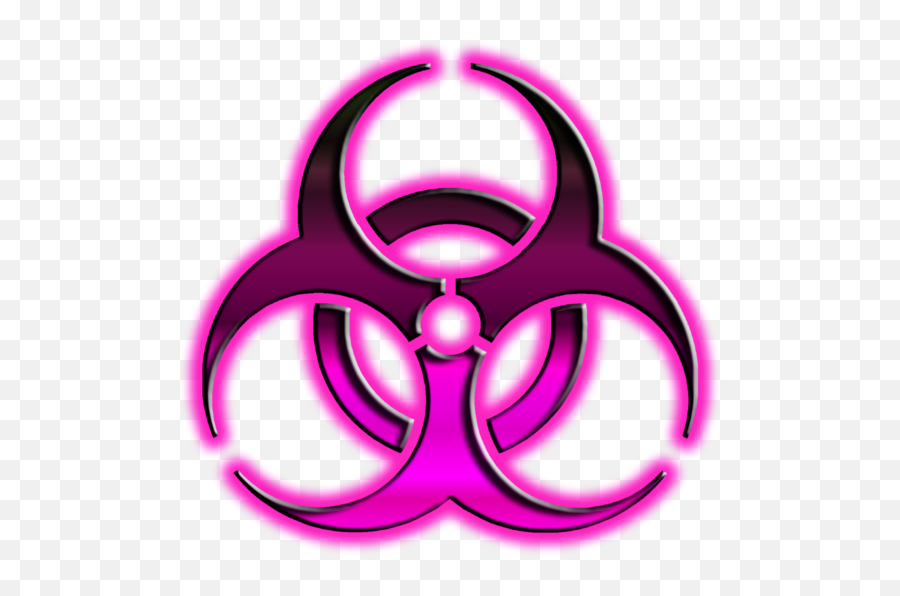 Purple Biohazard Symbol - Bloodborne Pathogen Symbol Png,Biohazard Symbol Transparent Background