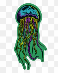 Skellyfish Sticker Crøm Wørx - Jellyfish png