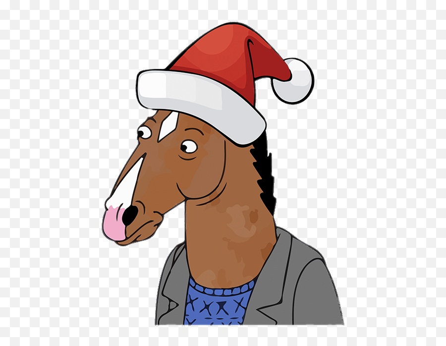 Check Out This Transparent Bojack Horseman Wearing A - Bojack Horseman Png,Christmas Hat Icon