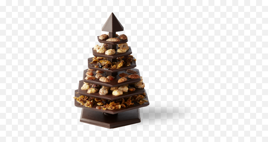 Chocolate Christmas Tree - Mendiant Dark Christmas Tree Made By Chocolate Png,Xmas Tree Png