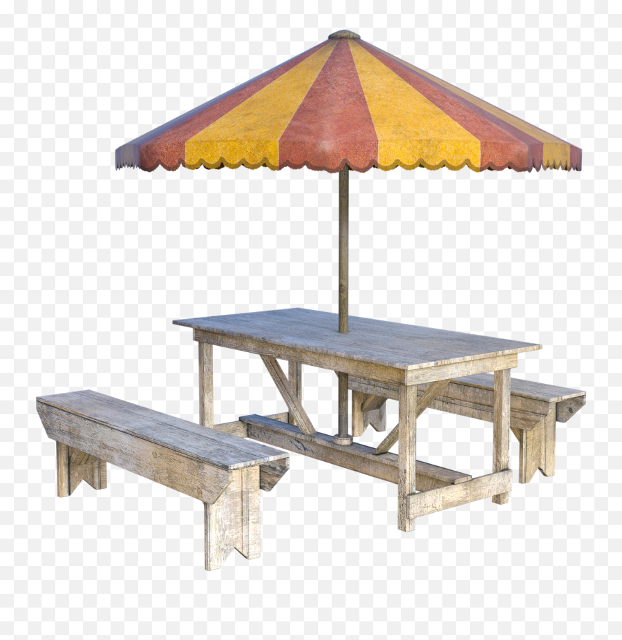 Picnic Table Umbrella Wooden - Garden Png,Picnic Table Png