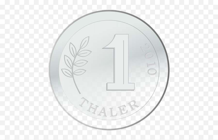 One Silver Coin Vector - Silver Coin Vector Png,Silver Coin Png