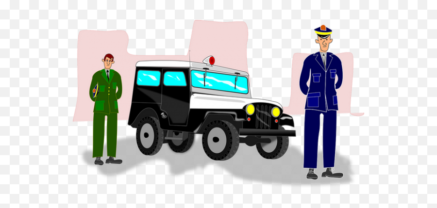Carro De Policia Cartoon Jeep Transparent Png Images U2013 Free - Police Jeep Drawing,Jeep Logo Clipart