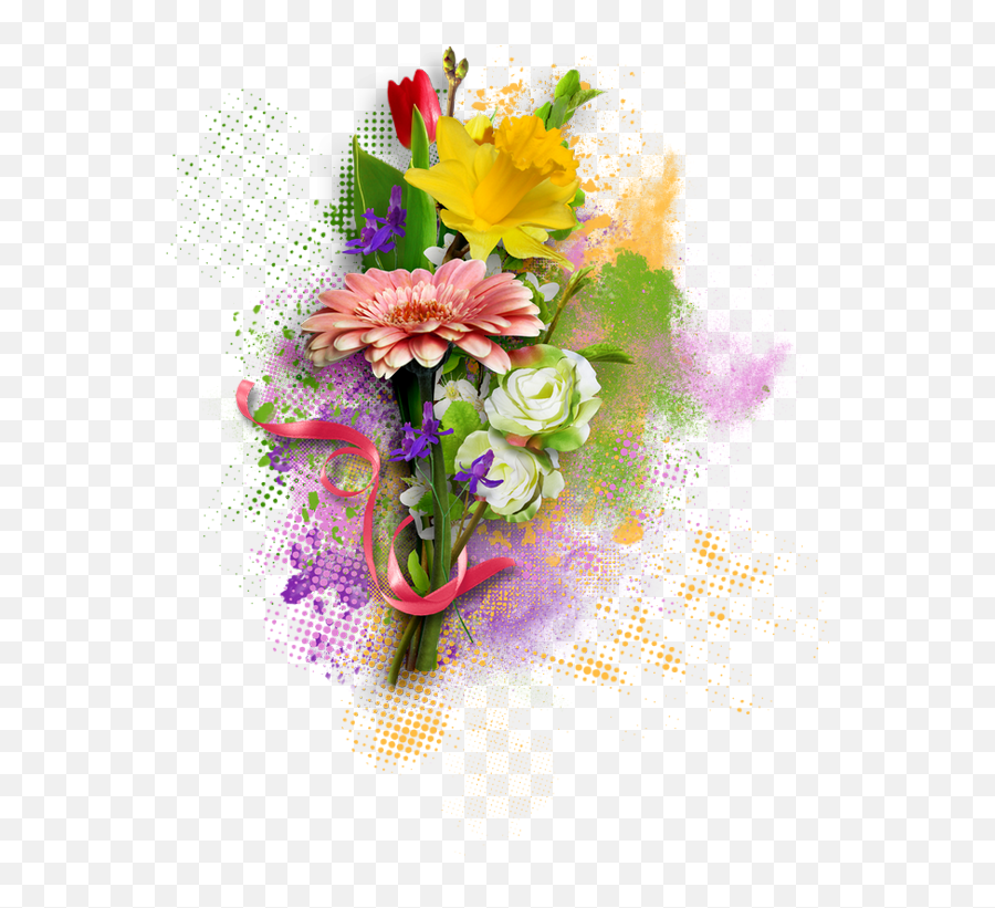 Bouquet De Printemps Png Tube - Spring Flowers Png Bouquet De Fleurs Printemps Png,Spring Flowers Png