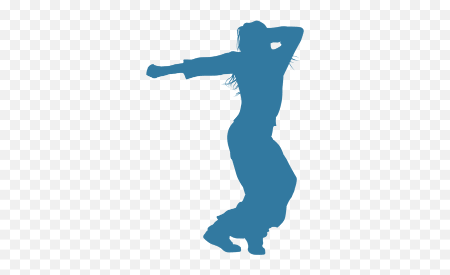 Hip Hop Dancer Woman Sidestep Silhouette - Transparent Png Dancer Silhouette Blue Hip Hop,Dancer Silhouette Png
