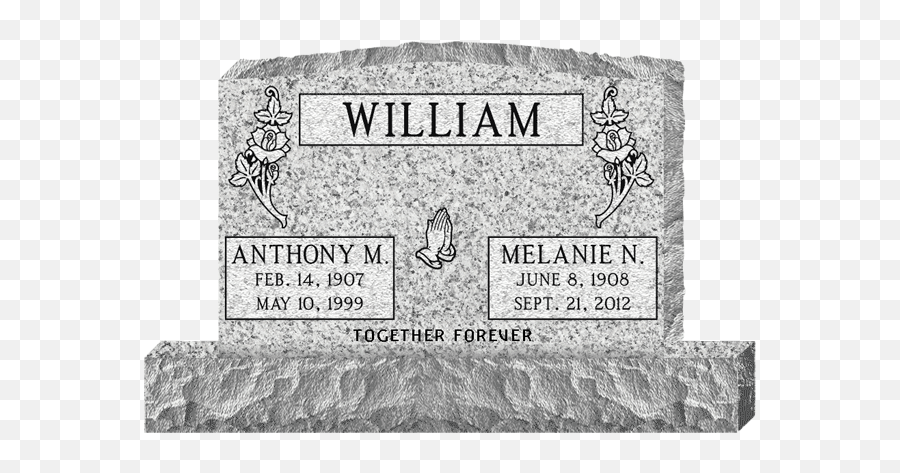 Download U104 Companion Upright Serptop Headstone 36x6x24 - Headstone Monuments Png,Headstone Png