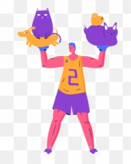 Man Holding Pets Character - Transparent Png U0026 Svg Vector File Cartoon,Pets Png
