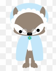 Lobo Feroz - Cute Little Red Riding Hood Wolf Png,Lobo Png